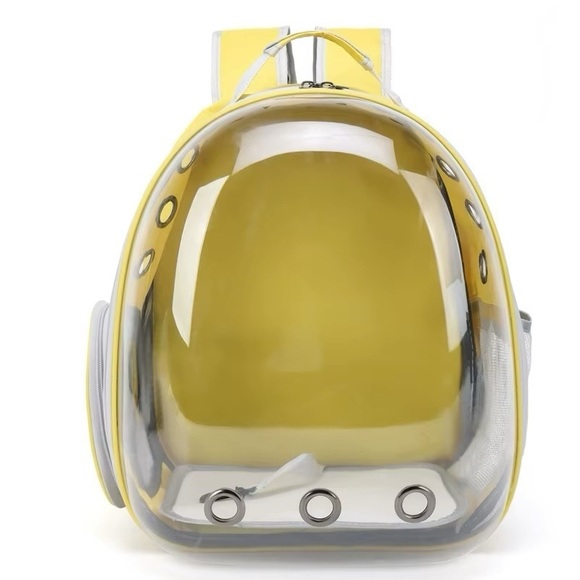 (NEW)Yellow PetPack Clear Bubble Carrying Bag Small, dogs Cats, Space Capsule - Picture 5 of 15